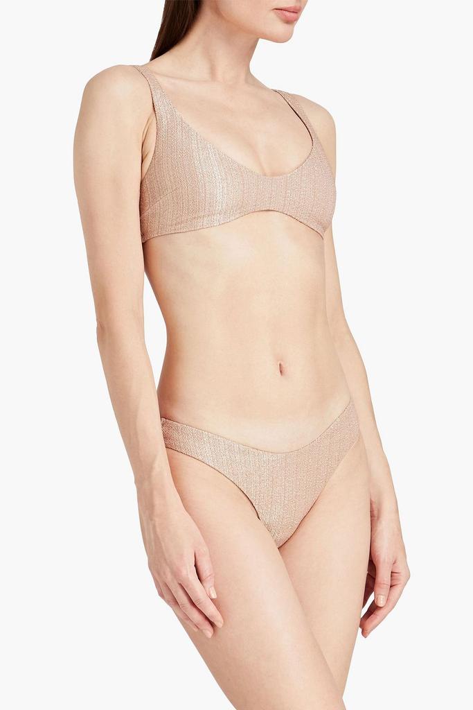 Zimmermann Metallic stretch-jersey low-rise bikini briefs