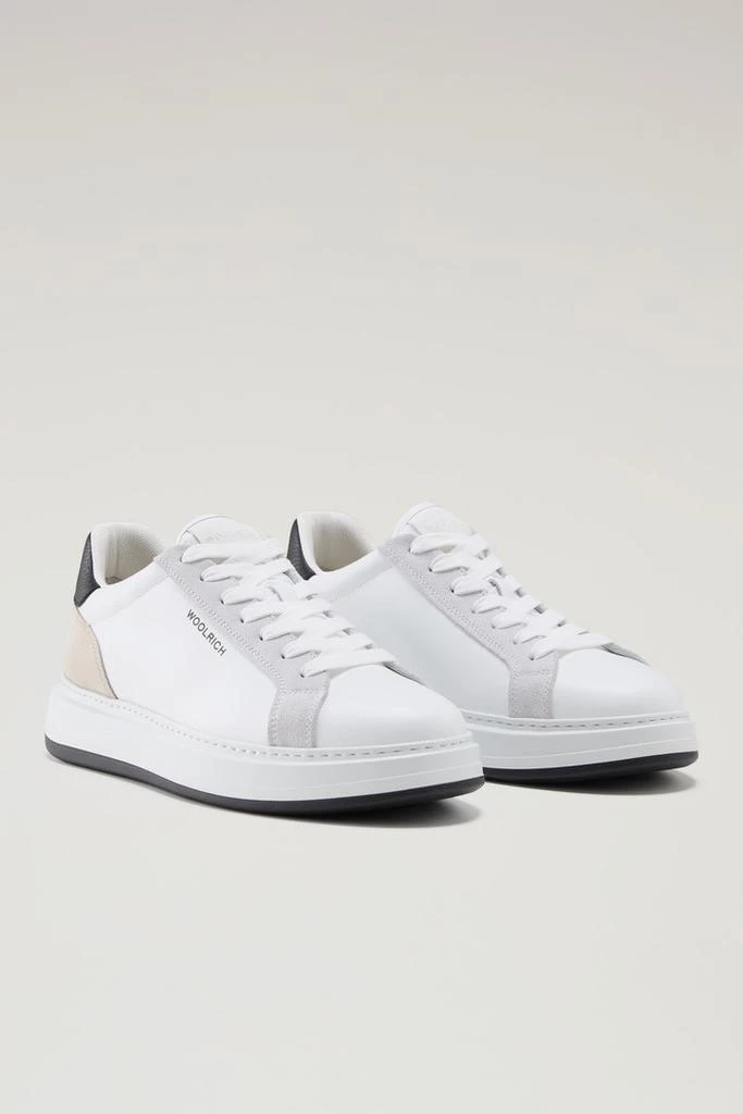 WO-FOOTWEAR Sneakers Arrow in Leather with Suede Inserts - Men - Blue 2