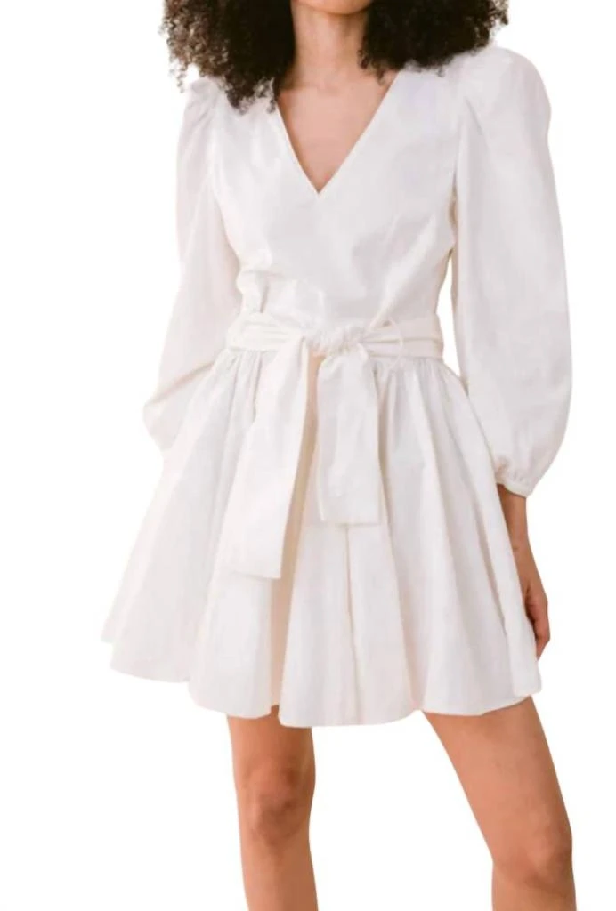 LAROQUE Emma Mini Dress In Cream 1
