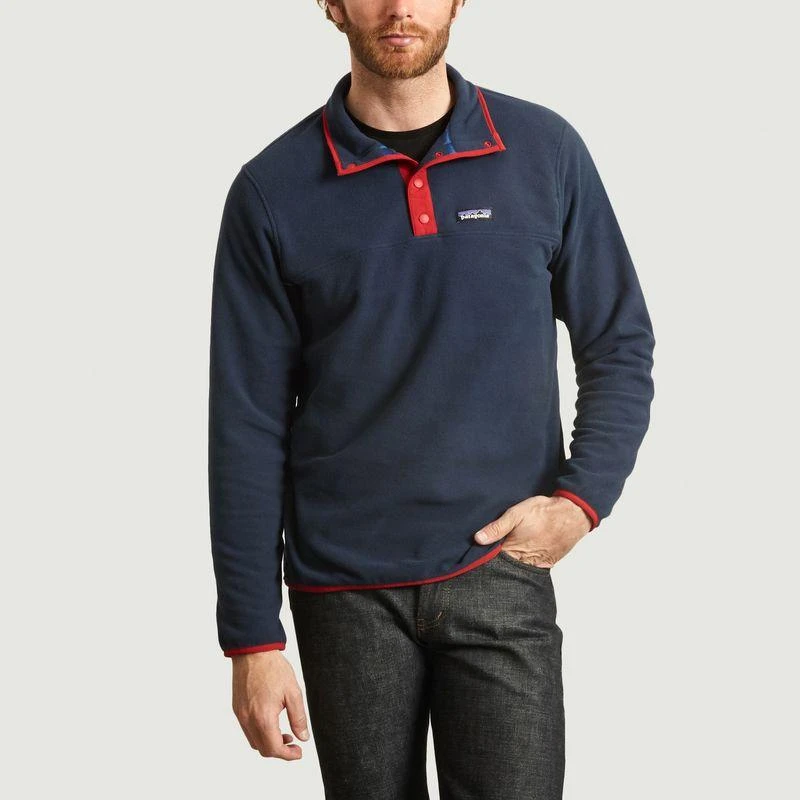 Patagonia Micro D Snap-T fleece sweatshirt New navy with classic red PATAGONIA 1