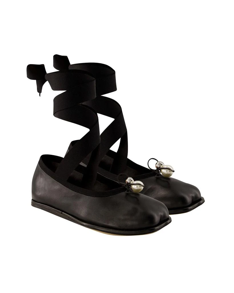 Simone Rocha Heart Toe Ballerinas -  - Leather - Black 2