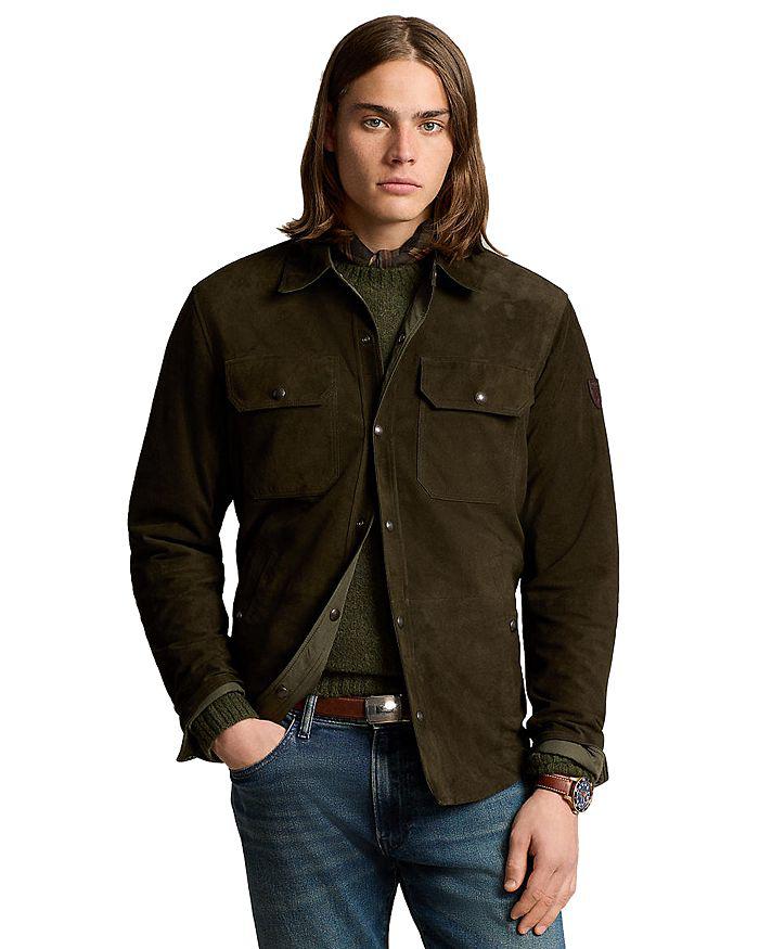 Ralph Lauren Reversible Suede Taffeta Shirt Jacket