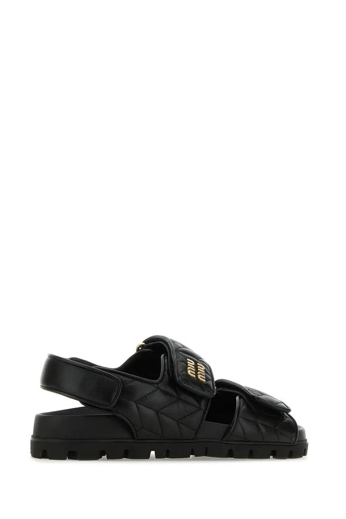 Miu Miu Black Nappa Leather Sandals 3