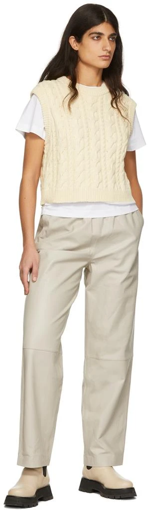 HOUSE OF DAGMAR Taupe Jane Leather Pants 4