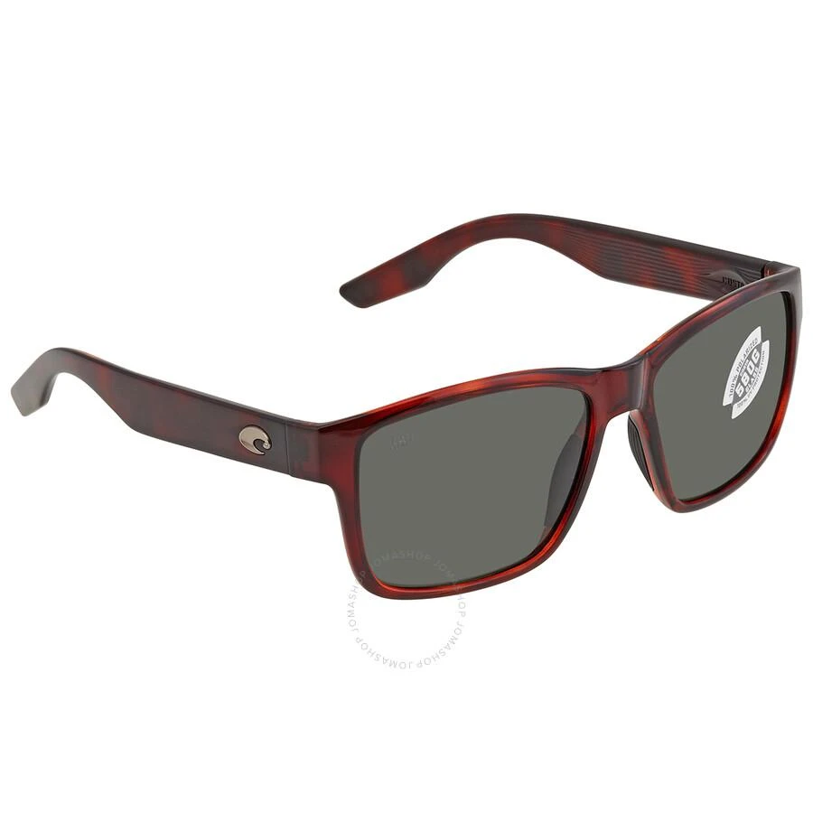 Costa Del Mar PAUNCH Grey Polarized Glass Square Men's Sunglasses 6S9049 904907 57 2