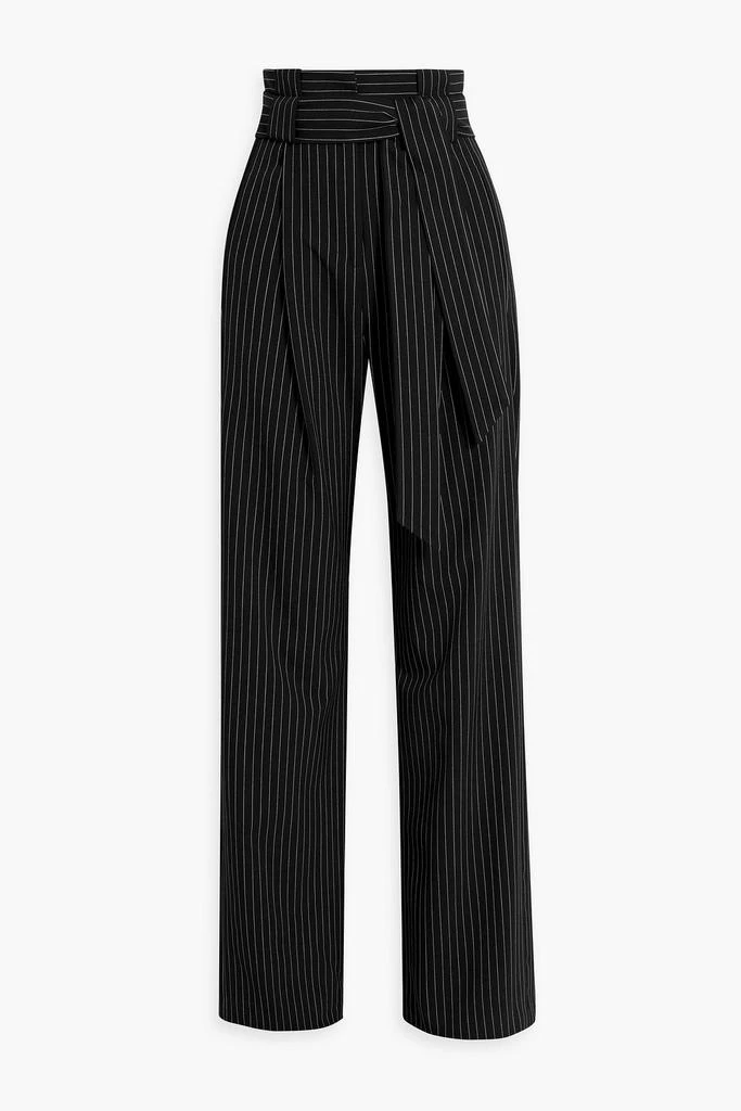 Michelle Mason Pinstriped woven wide-leg pants 1