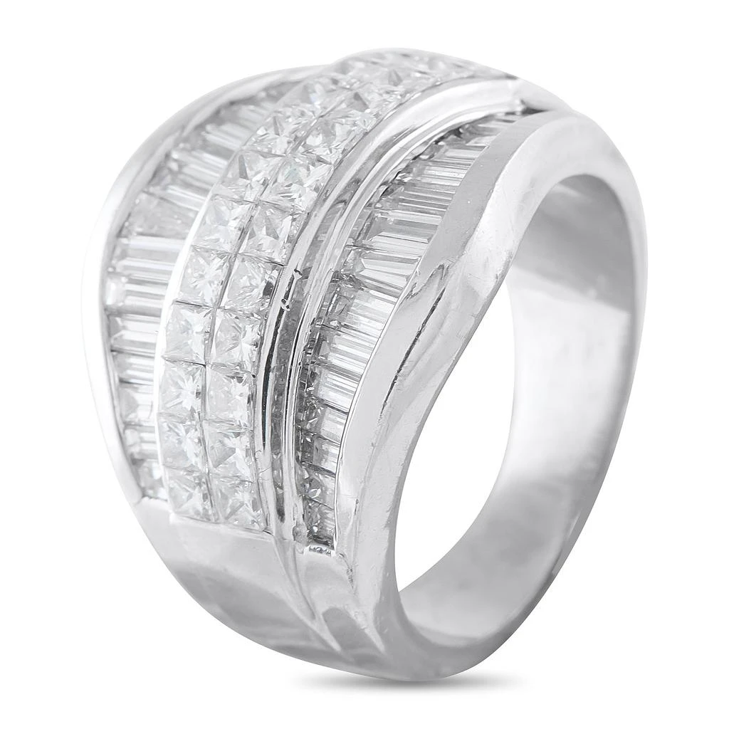 LB Exclusive 18K White Gold 3.12 ct Diamond Multi-Row Wide-Band Ring MF01-012026 2