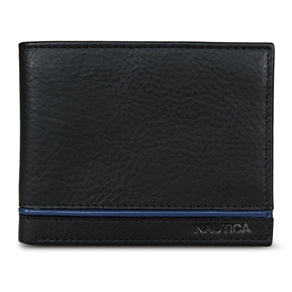 Nautica Mens Leather Bifold Wallet