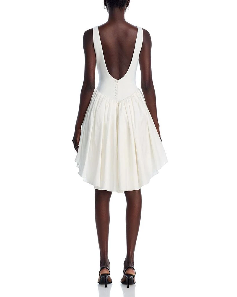 Amsale High Neck Bubble Skirt Dress 4