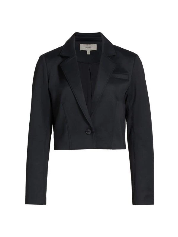 Hudson Cropped Single-Button Blazer 6