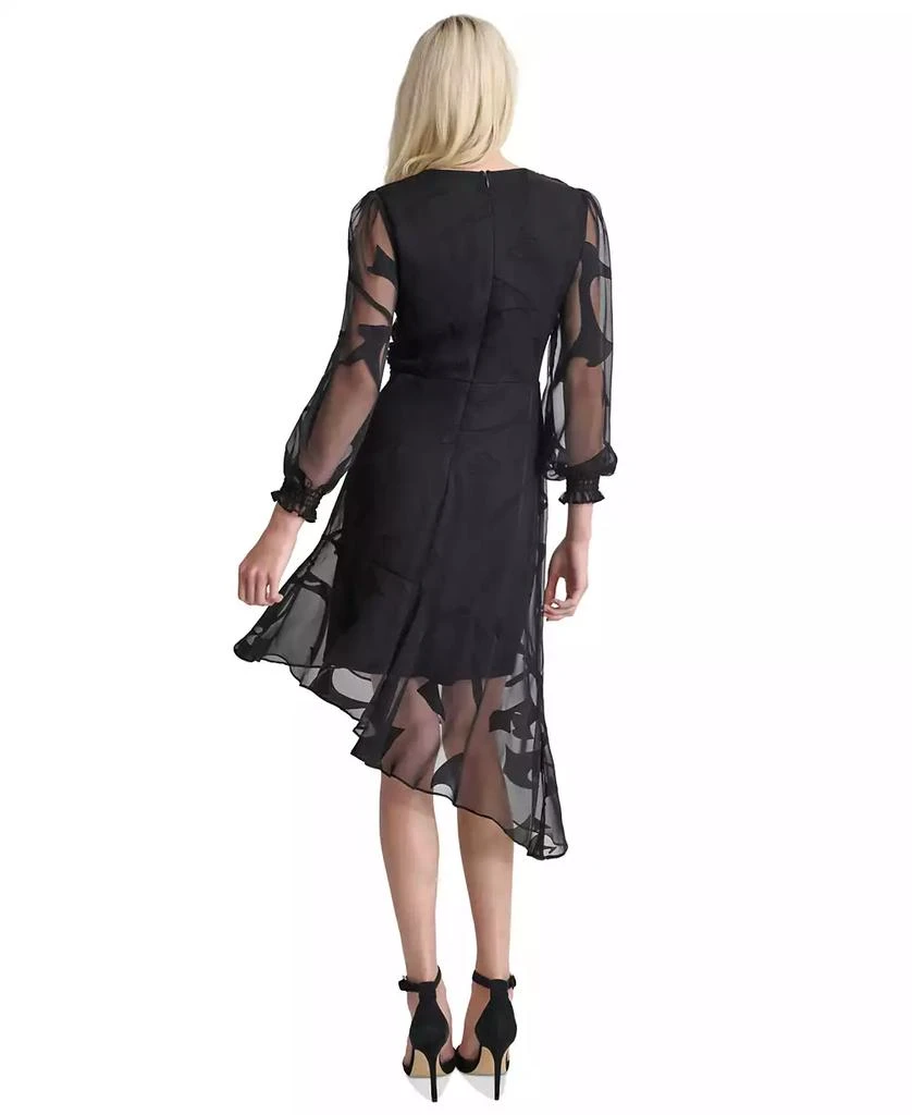 DKNY Women's Surplice-Neck Asymmetric Midi Dress 2