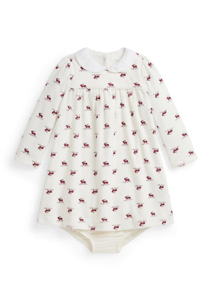 Ralph Lauren Baby Girls Elk-Print Velour Dress
Bloomer