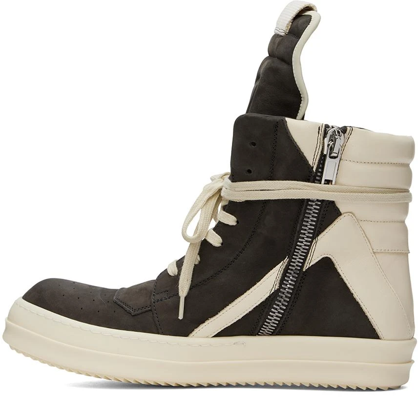 Rick Owens Gray & Off-White Porterville Geobasket Sneakers 3