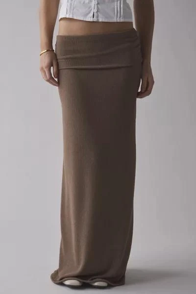 Urban Renewal ReMADE By UO Remnants Foldover Crepe Maxi Skirt 2