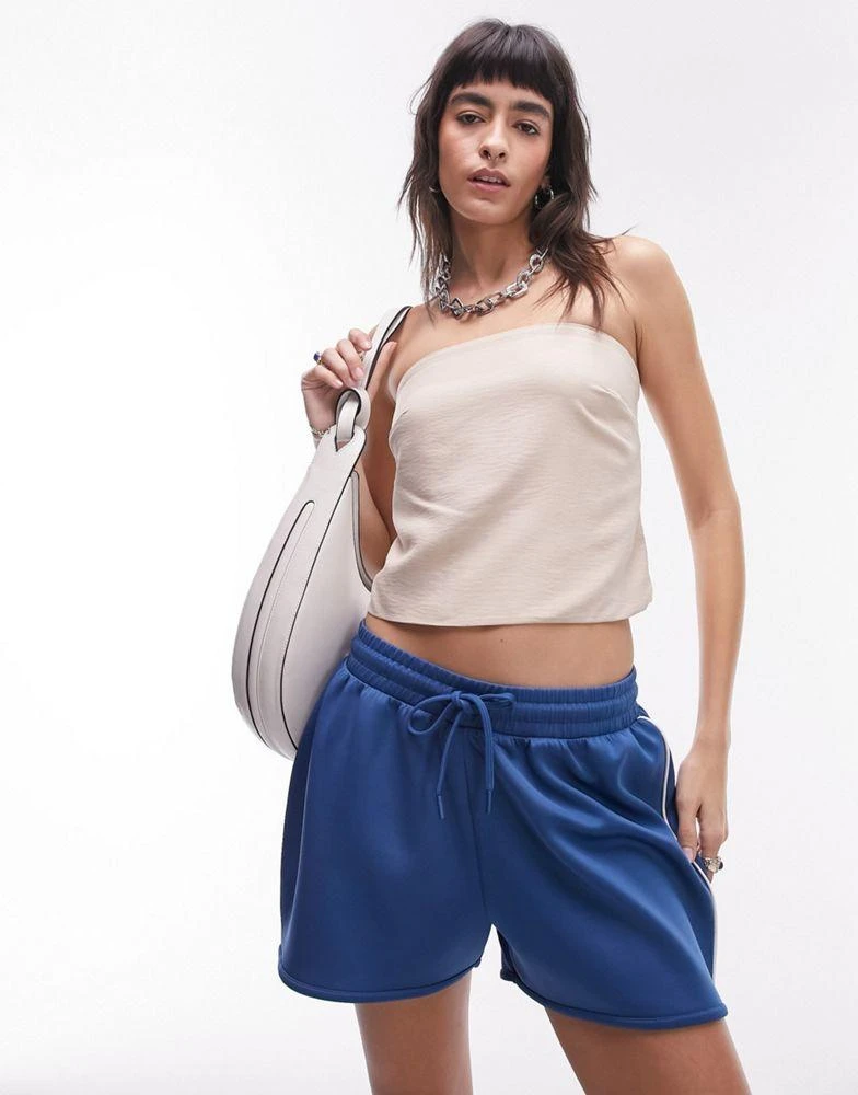 Topshop Topshop bandeau top in taupe 1