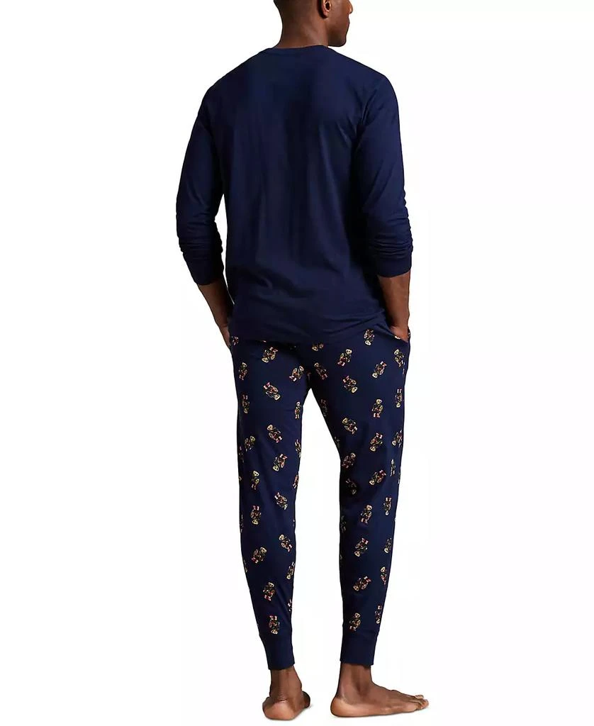 Ralph Lauren Men's 2-Piece Long Sleeve Crew T-Shirt and Joggers Pajama Set 4