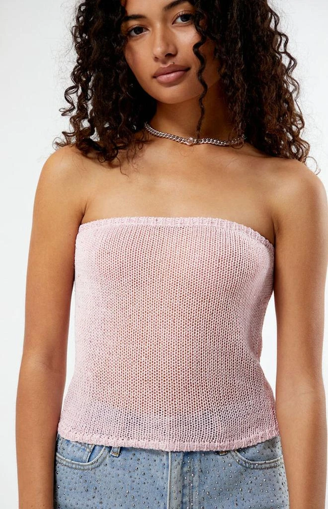 LA Hearts Sawyer Sequin Sweater Tube Top 2