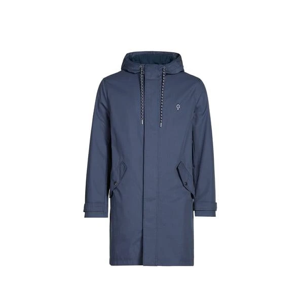 Faguo Straight raincoat with high collar in blended cotton