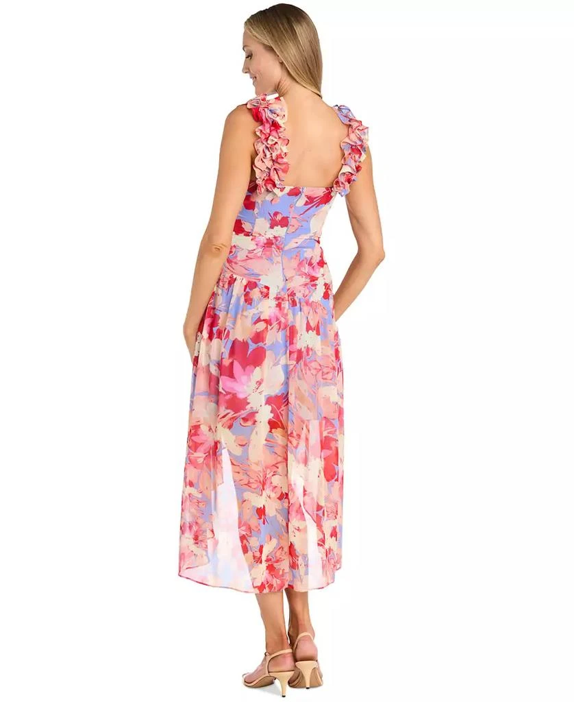 R & M Richards Women's Printed Chiffon Midi Dress 4