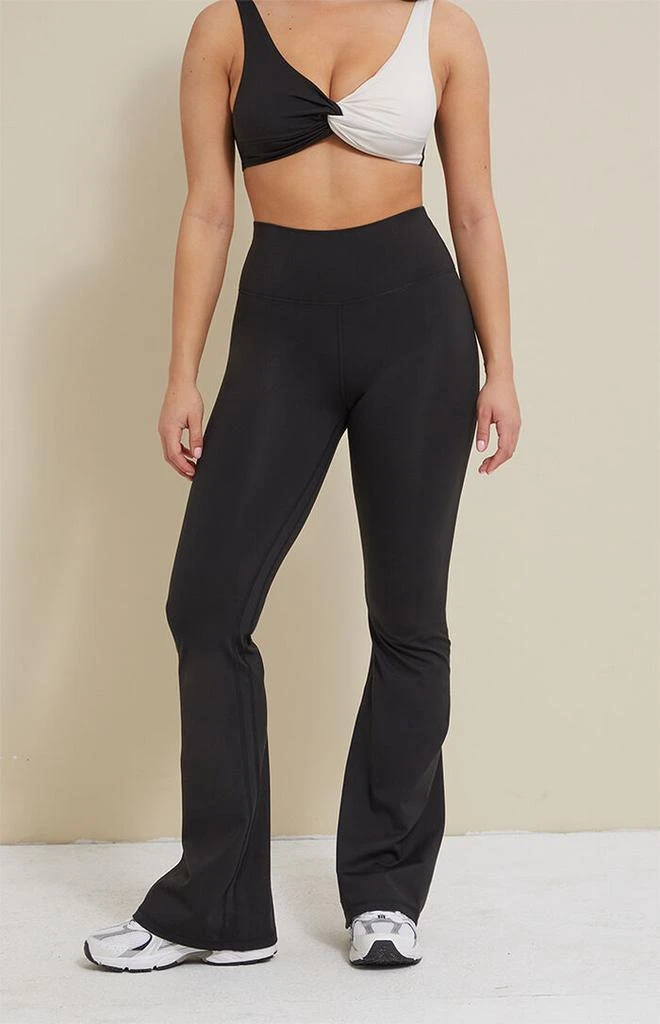 PAC 1980 PAC WHISPER Active Black Franchise Flare Yoga Pants 2