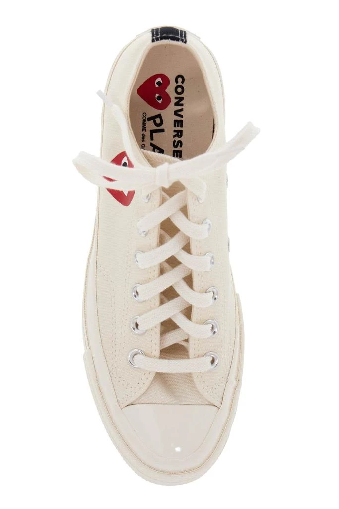 Comme des Garcons IVORY CANVAS COMME DES GARÃ§ONS X CONVERSE SNEAKERS 3