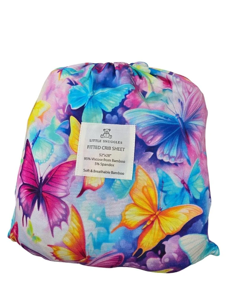 Charlies Project Charlies Project - Girl
s Colorful Butterflies Crib Sheet