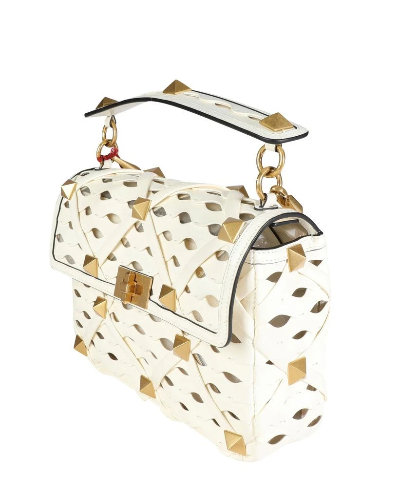 Mario Valentino Valentino Ivory Nappa Leather Large Roman Stud Shoulder Bag 3