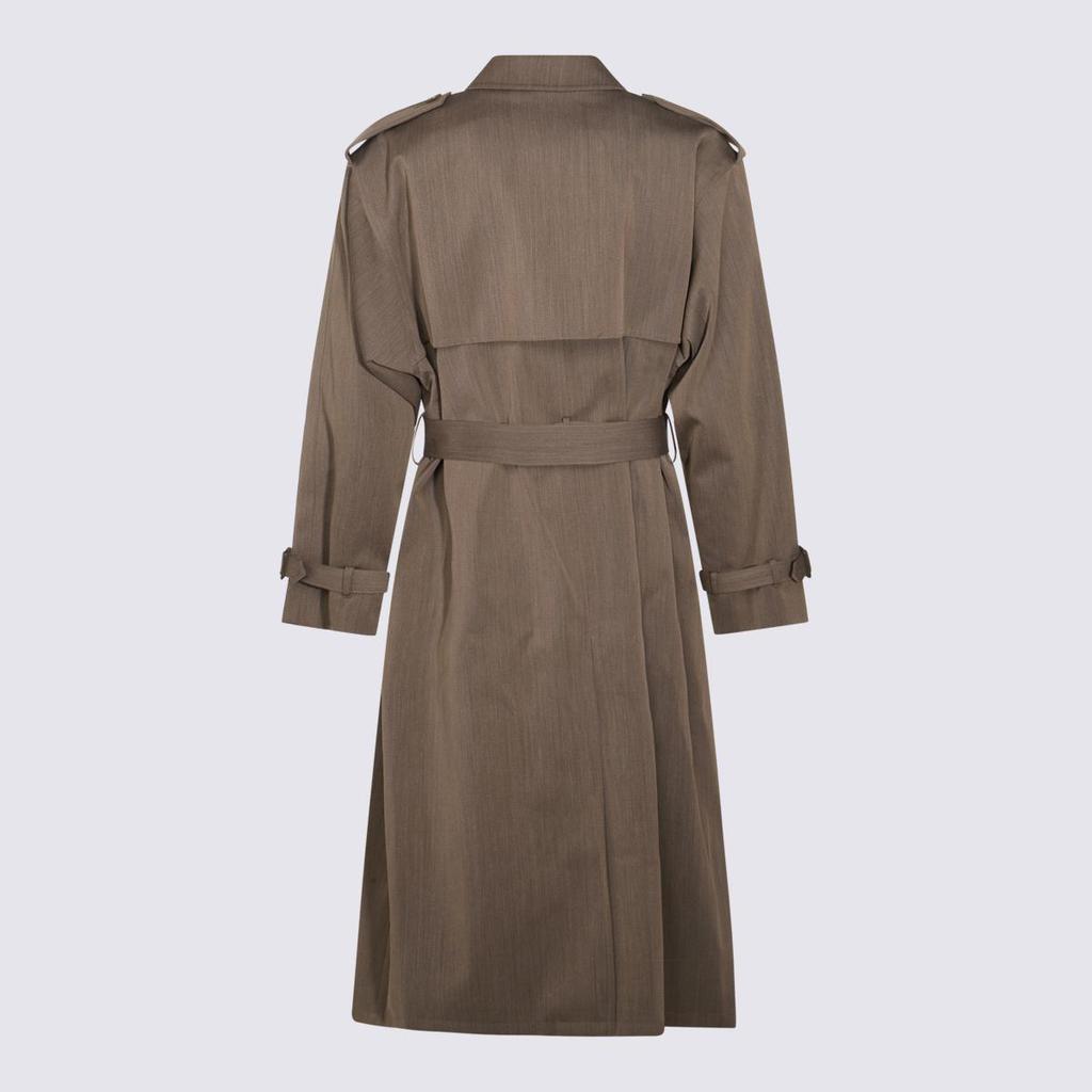AURALEE Auralee Brown Wool Trench Coat