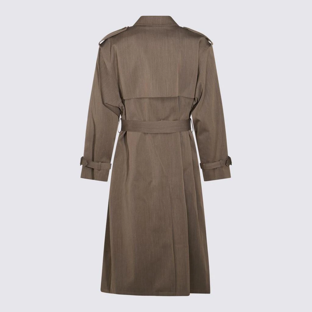 AURALEE Auralee Brown Wool Trench Coat 2