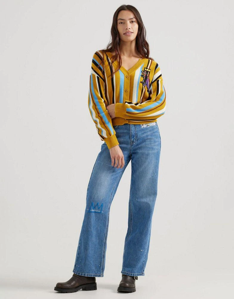 LEE Lee x Jean-Michael Basquiat capsule straight leg jeans in mid wash 1