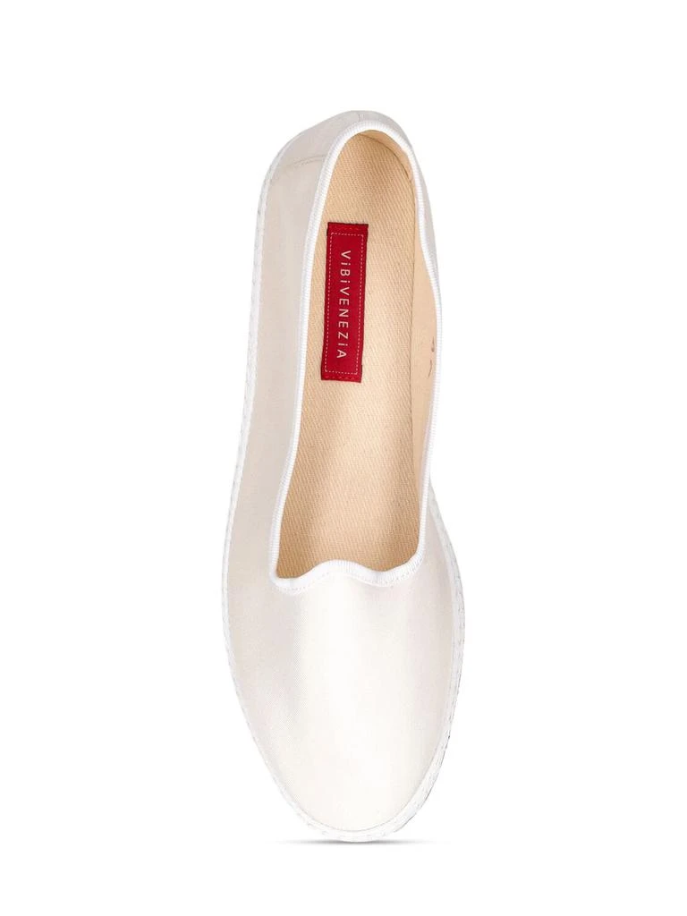 VIBI VENEZIA 10mm Snow White Satin Slippers 5
