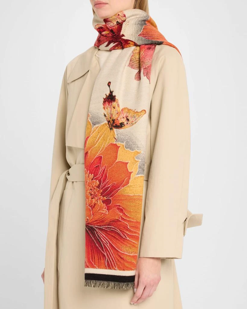 La Fiorentina Oversized Floral-Print Wrap 3
