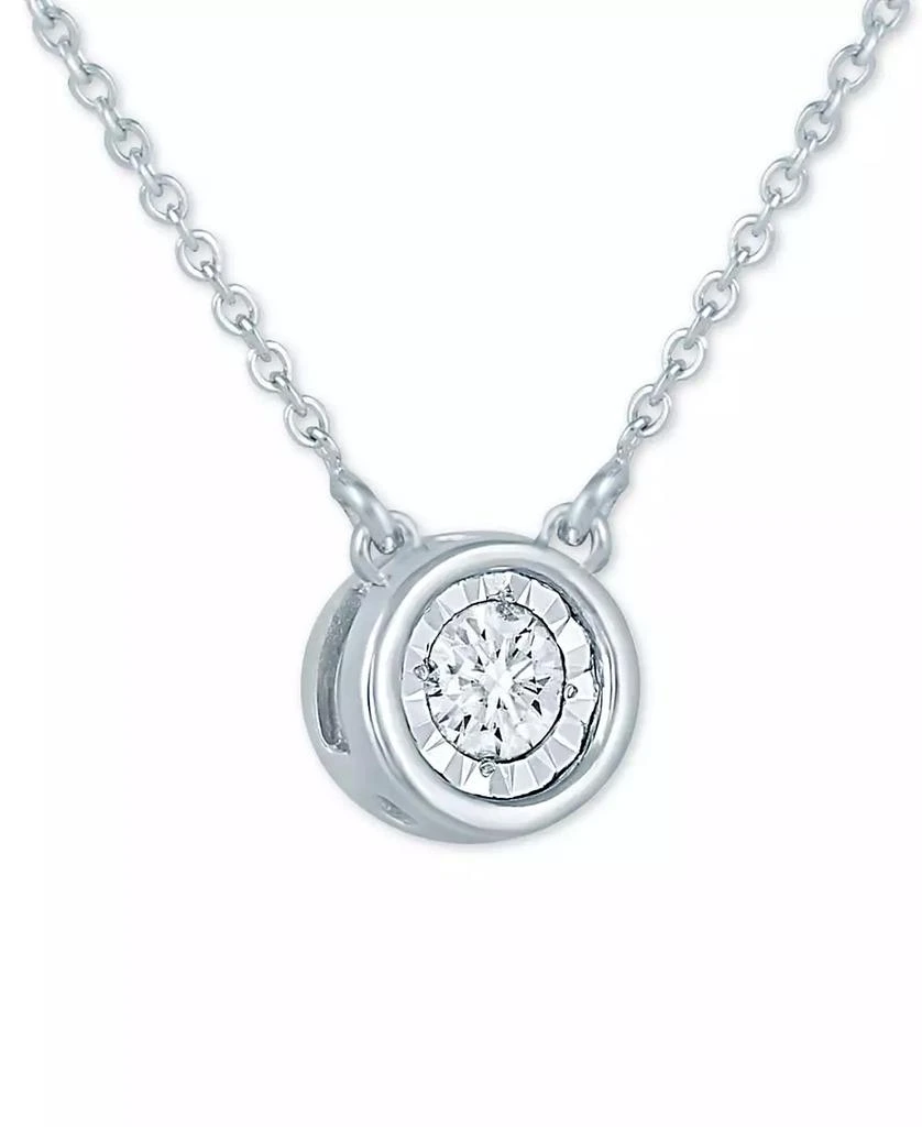 Macy's Diamond Bezel 18" Pendant Necklace (1/8 ct. t.w.) 2