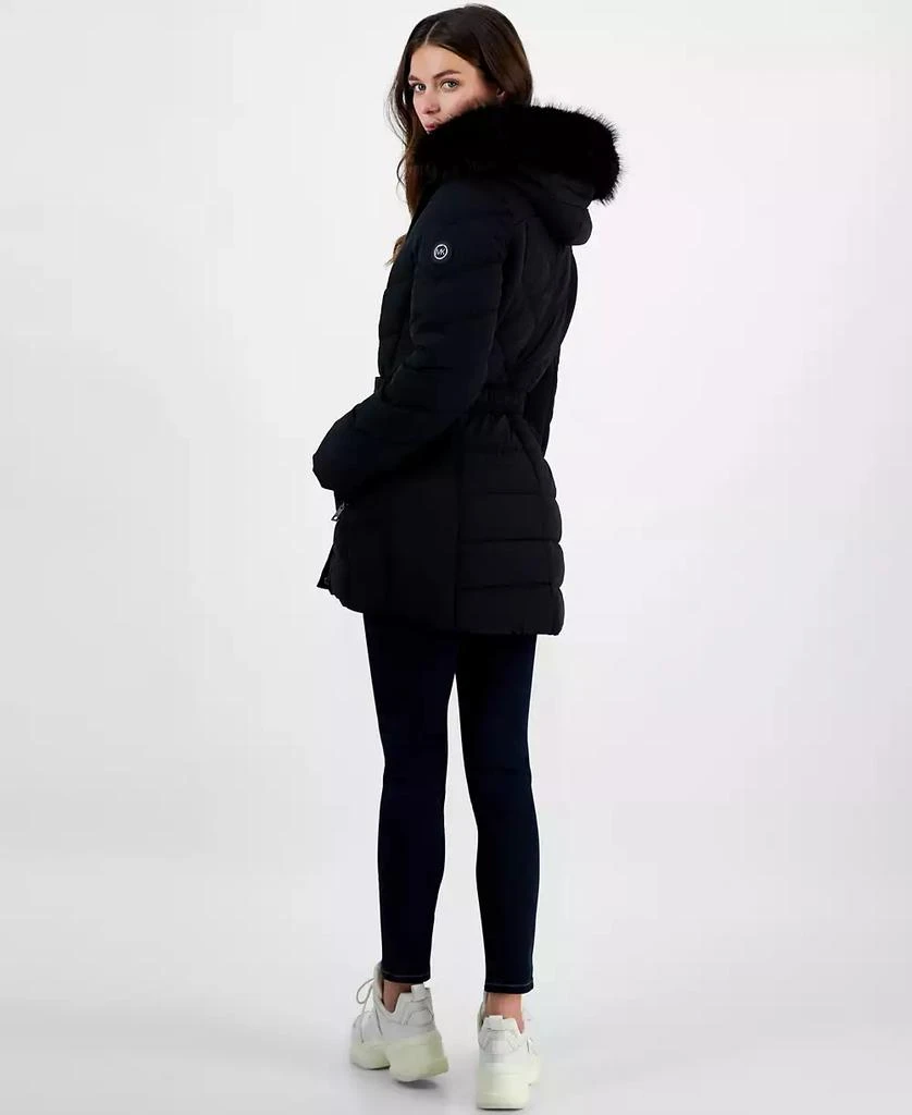 Michael Kors Women's Belted Bibbed Hooded Puffer Coat 2
