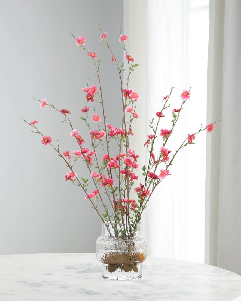 John Richard Cherry Blossom 25" Faux Floral Arrangement in Glass Container 1