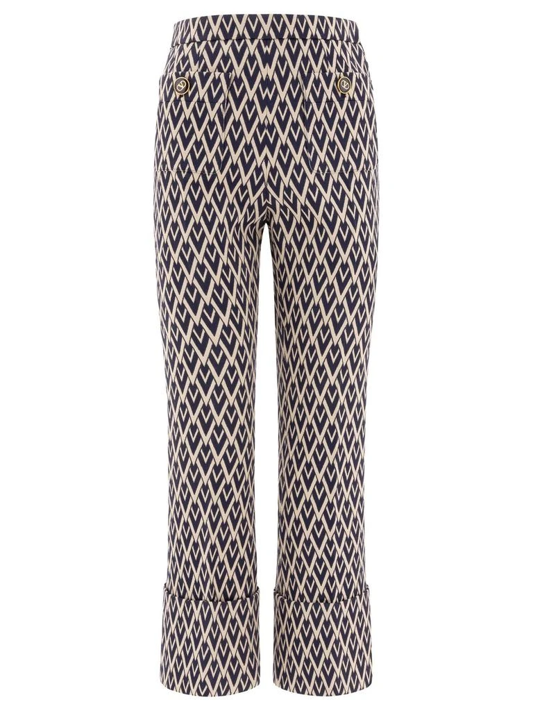 Valentino Valentino Monogram Patterned Flared Trousers from Cettire