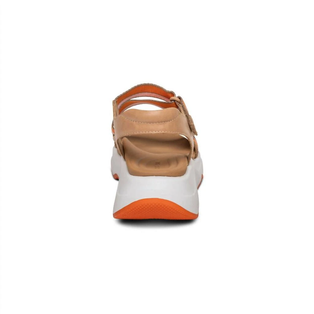 Aetrex Marz Adjustable Sport Sandal In Camel 3