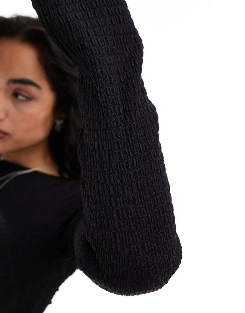 Bershka Bershka open back mini dress in black 3