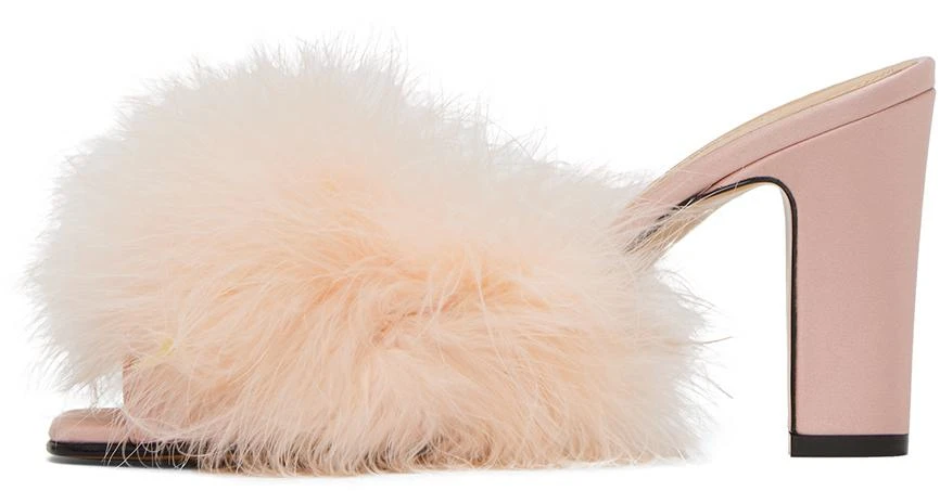 Maison Margiela Pink Feather Mules 3