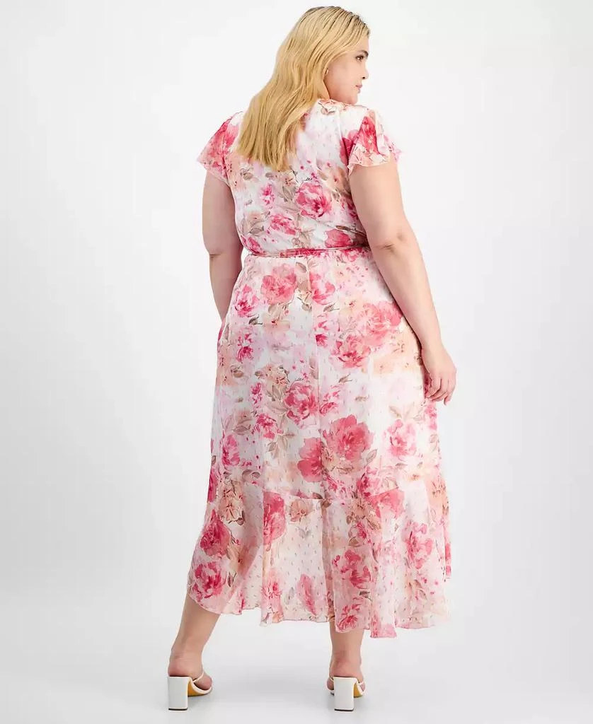 City Studios Plus Size Floral-Print Wrap Dress 2