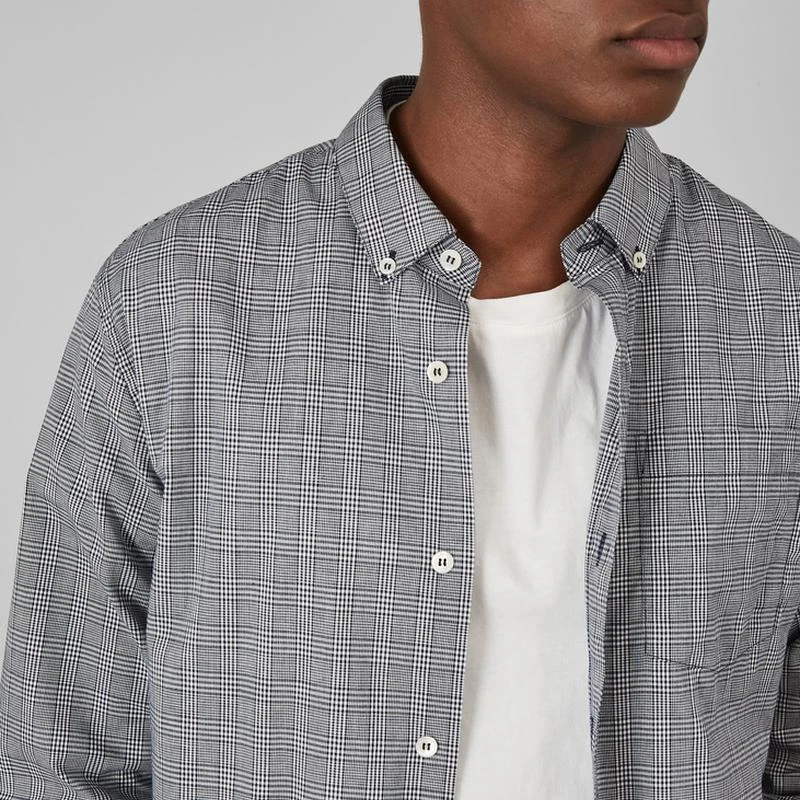 L'Exception Paris Prince of Wales Chequered Shirt in Japanese cotton Grey L'EXCEPTION PARIS 4