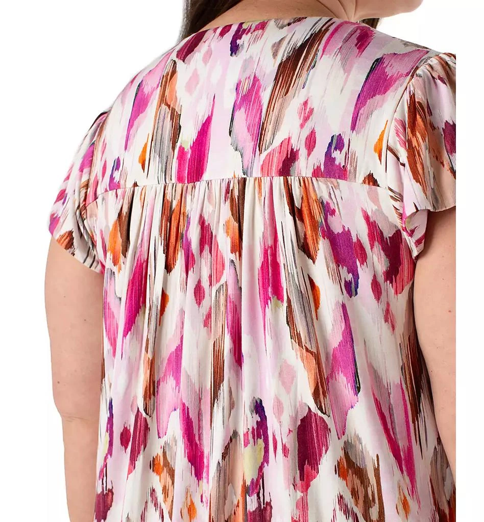 Liverpool Liverpool Plus Size Flutter-Sleeve Button-Front Top 4