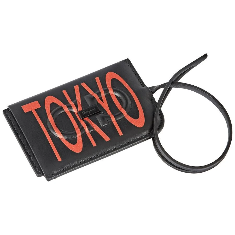 Salvatore Ferragamo Salvatore Ferragamo Black/Orange Tokyo ID Holder