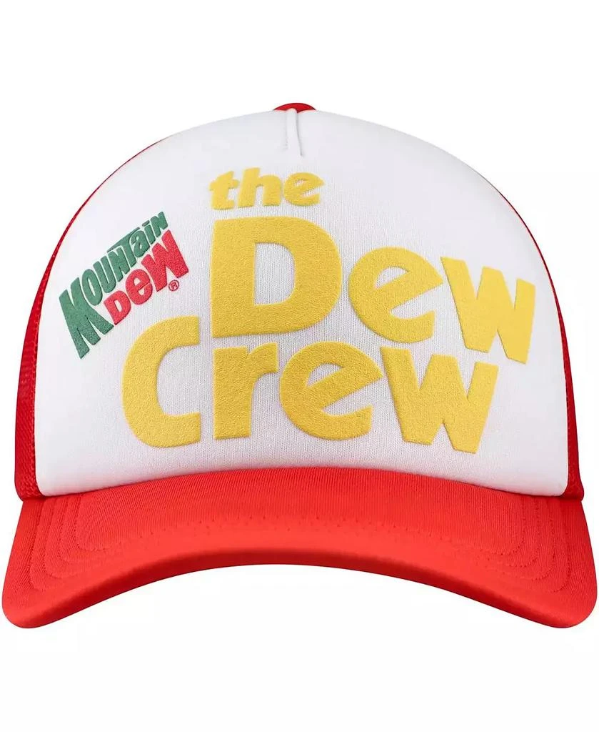 Lids Men's White, Red Mountain Dew Dew Crew Foam Trucker Adjustable Hat 4
