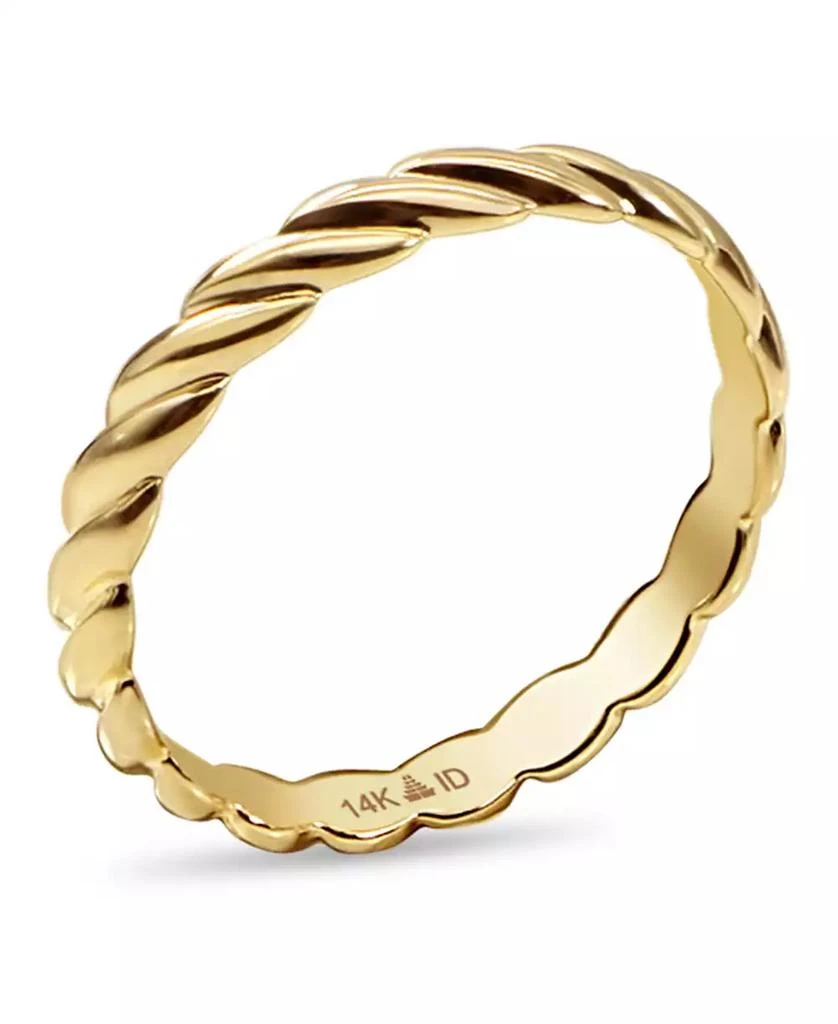 DEVATA Twisted Rope Ring in 14K Gold, Size 6, approx. 1.9 grams 4