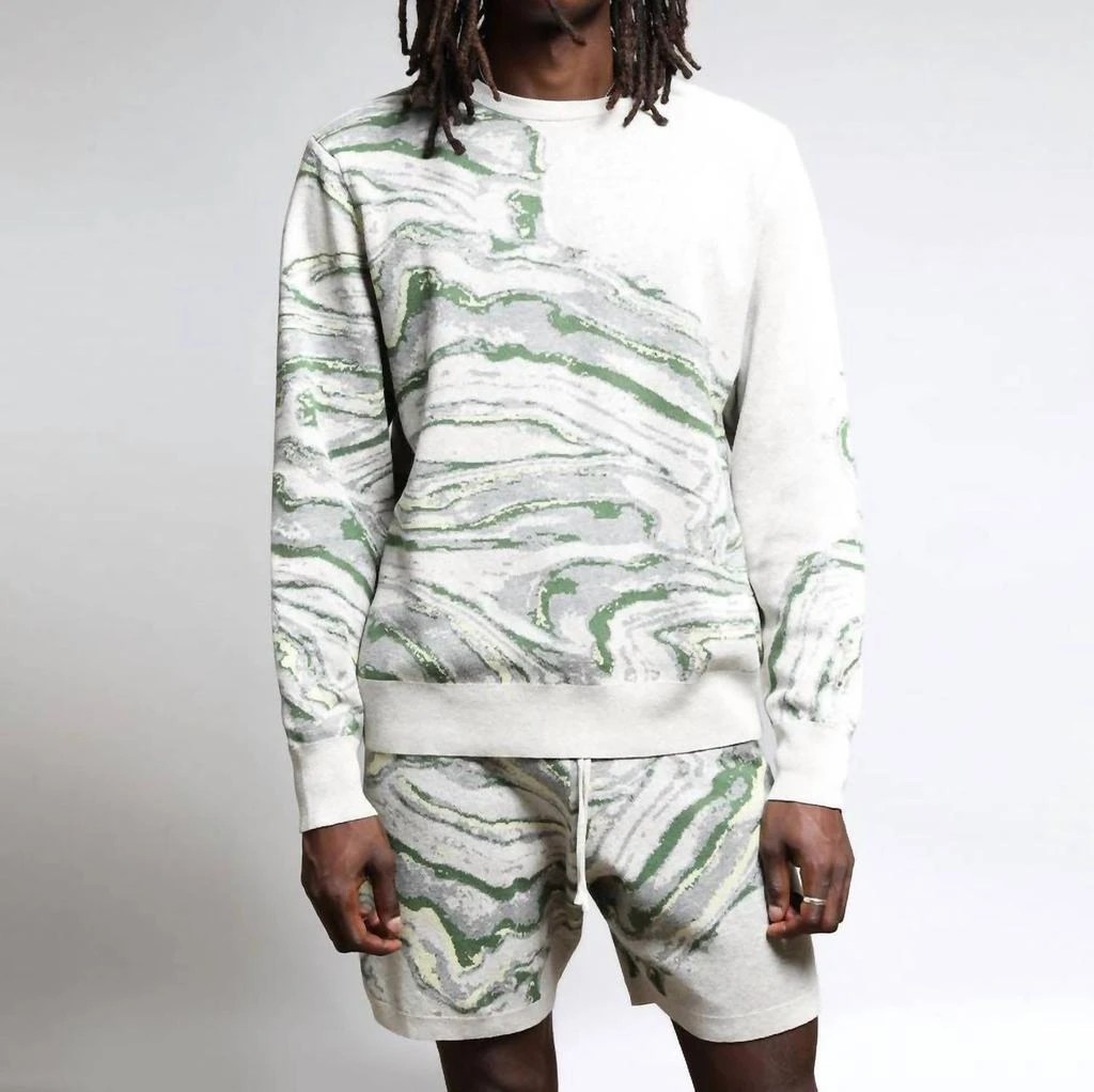 TWENTY MONTREAL Twenty Montreal - Azurite Color Spill Sweater Shorts 1