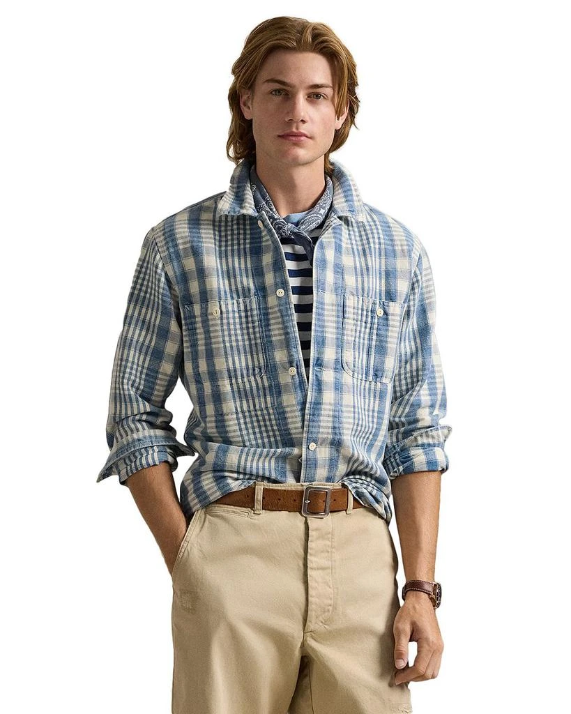 Ralph Lauren Classic Fit Plaid Linen Cotton Workshirt 1