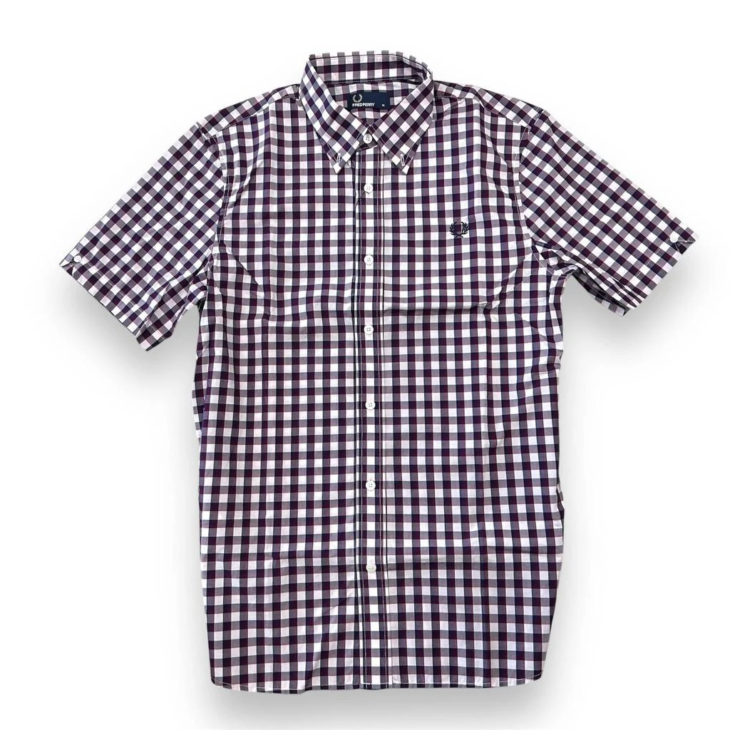 Fred Perry Men's Pastel Gingham Shirt In Brighton Blue 1