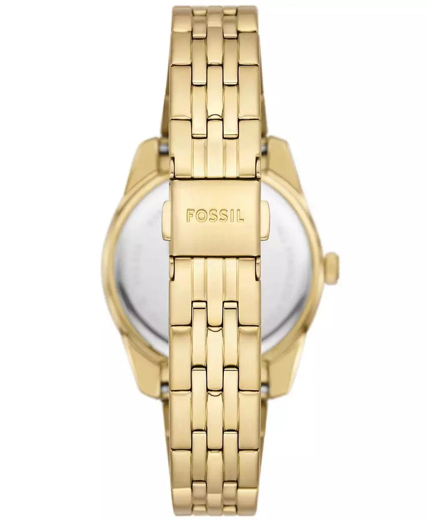 Fossil Women
s Scarlette Three-Hand Date Gold-Tone Stainless Steel Watch 32mm 4