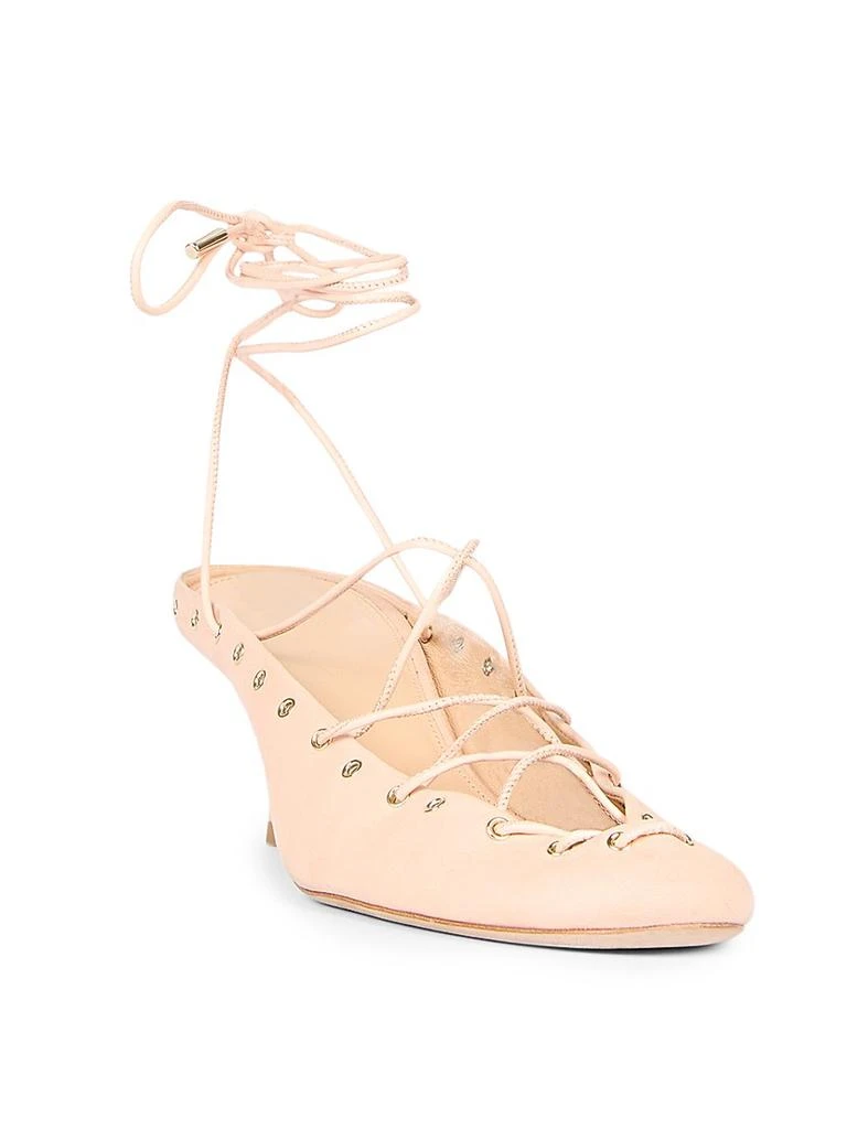 Chloé Ghilies Lace-Up Ankle-Wrap Mules 2